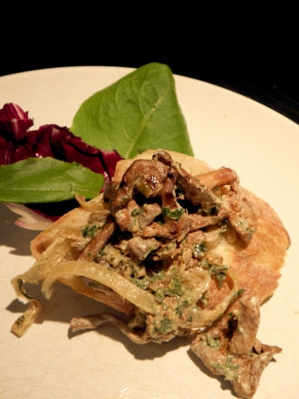 Hedgehog Mushrooms Sautéed in Cider