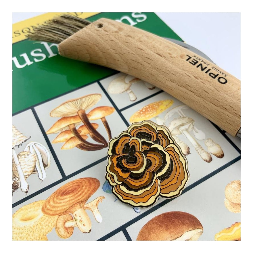 Turkey Tail Mushroom Pin